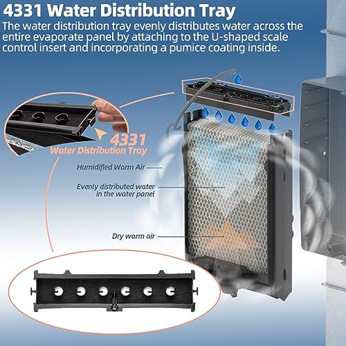 4331 Water Distribution Tray Replacement Compatible with Aprilaire 600 Series Humidifiers for Aprilaire Models 600A & 600M Humidifier Parts Accessories - Grill Parts America