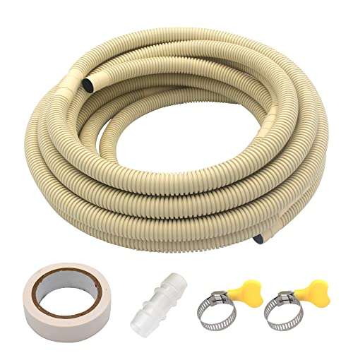HANSUM Mini Split Drain Hose Air Conditioner Parts & Accessories Pipe Water Tube Pump Universal Line Set Cover for AC Drainage Hvac Extender Outside (25FT) - Grill Parts America