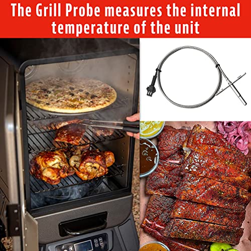 RTD Temperature Sensor Probe Compatible with Pit Boss 2-Series 3-Series Digital Electric Vertical Smoker, Part Number PB-39P600 Part, Electric Grill Temperature Probe Sensor - Grill Parts America