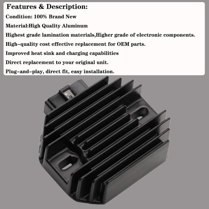 ADP New Voltage Regulator Rectifier for John Deere 130 160 165 M70121 M97348 Shindengen SH578-12 SH626-12 Kawasaki 1990-2000 21066-2056 21066-2070 - Grill Parts America