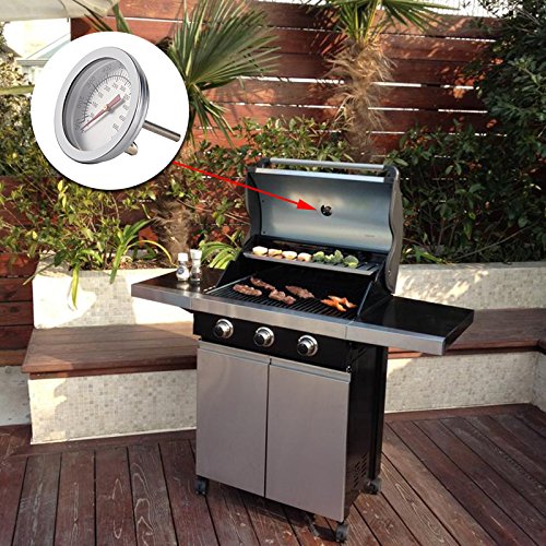 2X BBQ Thermometer Gauge - Barbecue BBQ Pit Smoker Grill Thermometer Temp Gauge - 2Pack - Grill Parts America