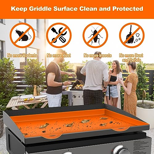 Blackstone Griddle Cover Silicone Griddle Mat for 22 Inch Blackstone Griddle, Heavy-Duty Food Grade Silicone Mat to Protect Griddle from Pollen, Debris and Rust, All-Season Protective Griddle Cover - Grill Parts America