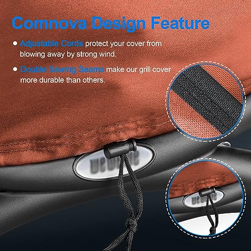 Comnova Grill Cover for Weber Q Series - 7111 BBQ Cover for Weber Q2000 and Q200 Series Gas Grill Heavy Duty & Waterproof, 33 Inch Barbecue Covers for Weber Q2200, Q2000, Q2400, Q200, Q220 and More - Grill Parts America