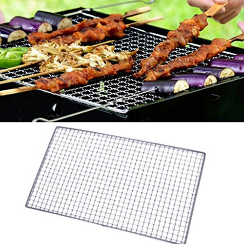 Secfanya QKDS BBQ Grill, Stainless Steel Mesh BBQ Grill Grate Grid Wire Rack Cooking Replacement Net, Works on Smoker,Pellet,Gas,Charcoal Grill, for Camping Barbecue Outdoor Picnic Tool, 25 * 40cm - Grill Parts America