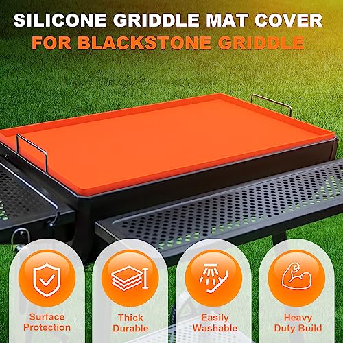 28" Silicone Griddle Mat for Blackstone 28 inch Griddle,Heavy Duty Silicone Protective Mat Cover, Griddle Top Protective Cover Accessories Protect Griddle from Debris and Rust - Grill Parts America
