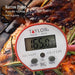 Taylor Waterproof Digital Instant Read Thermometer For Cooking, BBQ, Grilling, Baking, And Meat, Comes With Pocket Sleeve Clip, Red - Grill Parts America