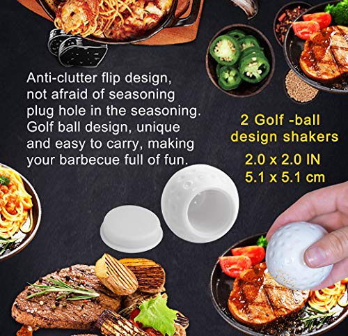 POLIGO 7pcs Golf-Club Style BBQ Grill Accessories Kit with Rubber Handle - Stainless Steel BBQ Tools - Green - Grill Parts America