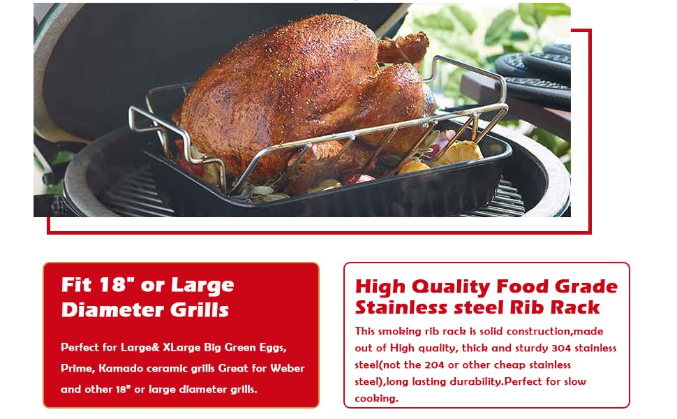 U Shape Rib VBOYL U Shape rib racks for smoker stainless steel - Grill Parts America