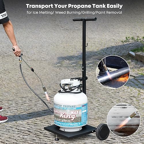 Stanbroil 20/40 lbs Propane Tank Cart, Durable Metal Hand Truck with Tank Holder for Propane Cylinder - Grill Parts America