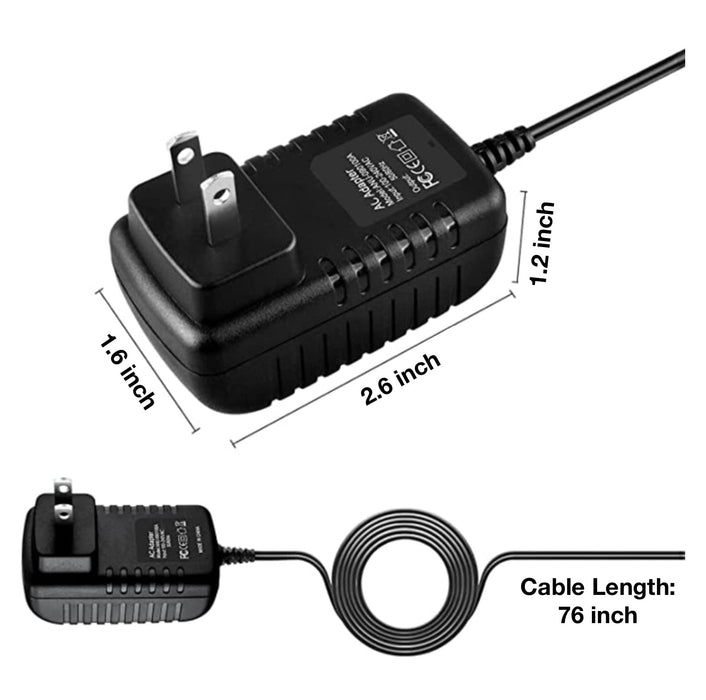 LKPower 12V AC/DC Adapter for Brinkmann Q-Beam 800-2801-S 800-2704-1 563 Lumen 800-2655-2 Halogen QBeam LED 12VDC Rechargeable Spotlight Flashlight Battery Charger (w/Barrel Tip. NOT 5V. NOT 3.7V) - Grill Parts America