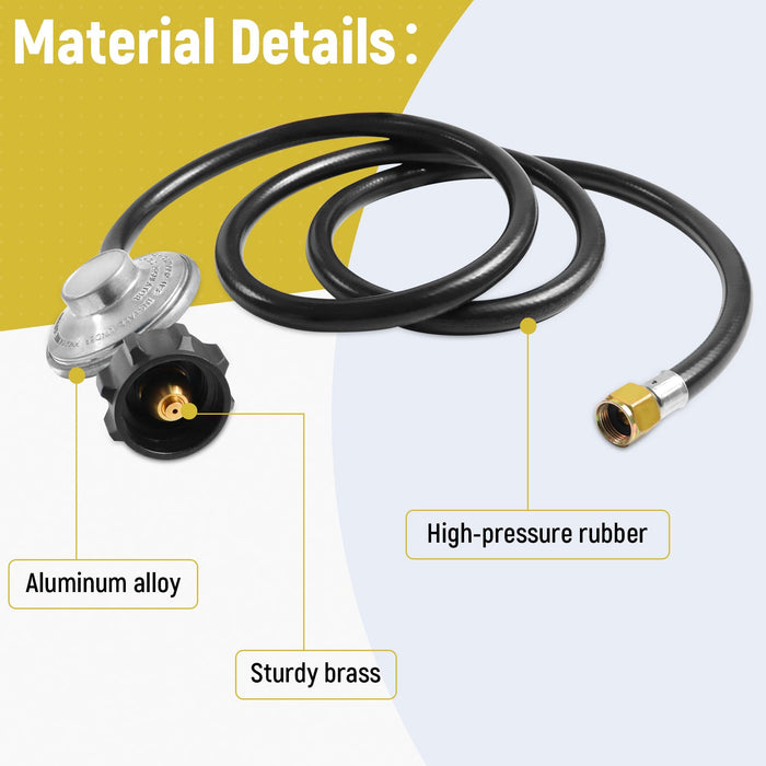 Drkerr 233302 Natural Gas to Propane Conversion Kit for Weber Genesis or Spirit Grill, Weber Propane Conversion Kit Includes Propane Regulator Hose and 9 Brass Jet Orifices in 3 Sizes - Grill Parts America