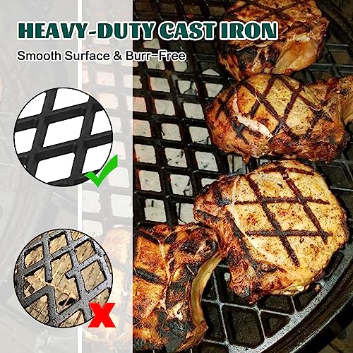 Cast Iron Cooking Grate,Grill Grate for Weber 18" Original Kettle Charcoal Grill,Grates Replacement fit Jumbo Joe Charcoal Girll 18",Work Grate on Large Big Green Egg,Kamado Joe Classic,Vision Grill - Grill Parts America