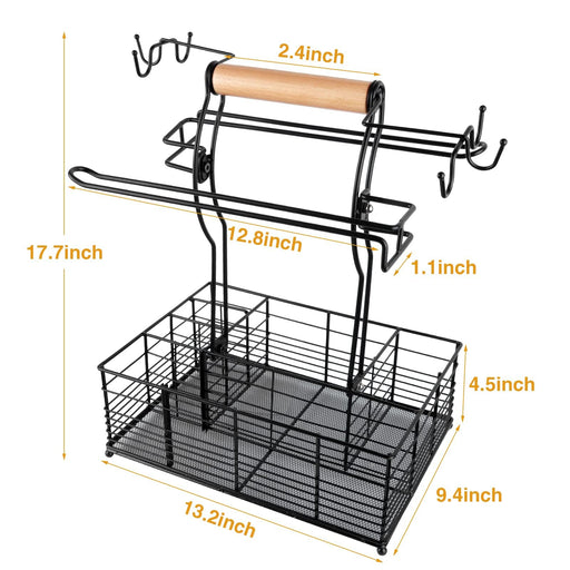 Concons Grill Caddy, BBQ Caddy for Outdoor Grill, Camping Essentials, Camping Accessories, Outdoor Kitchen BBQ Grill Accessories for Camper, Picnic Utensil Condiment Caddy, Tailgate Essentials - Grill Parts America