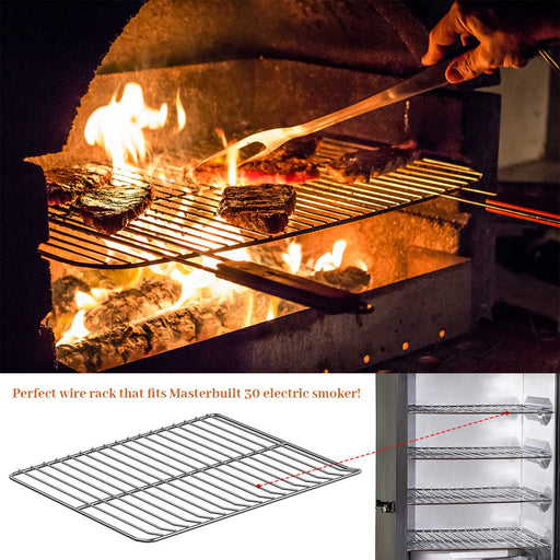 Cooking Grate Replacement for Masterbuilt Electric Smoker Racks 30 Inch, 14.6" x 12.2" 3 Pack Stainless Steel Grids Masterbuilt Smoker grates Replacement - Grill Parts America