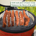 Roast Rib Holder for Kamado Joe Junior Grill, Stainless Steel Telescopic Rib Rack Holds up to 6 Full Racks of Ribs for Smoking for Minimax Big Green Egg - Grill Parts America